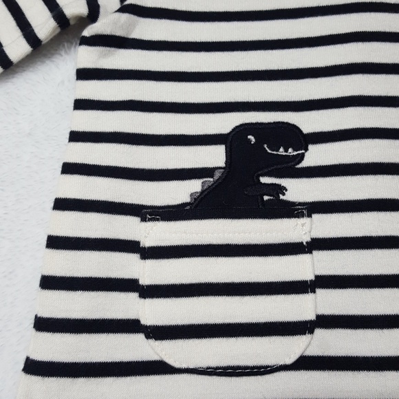 Carter's infant boys' double knit striped romper - Picture 3 of 7